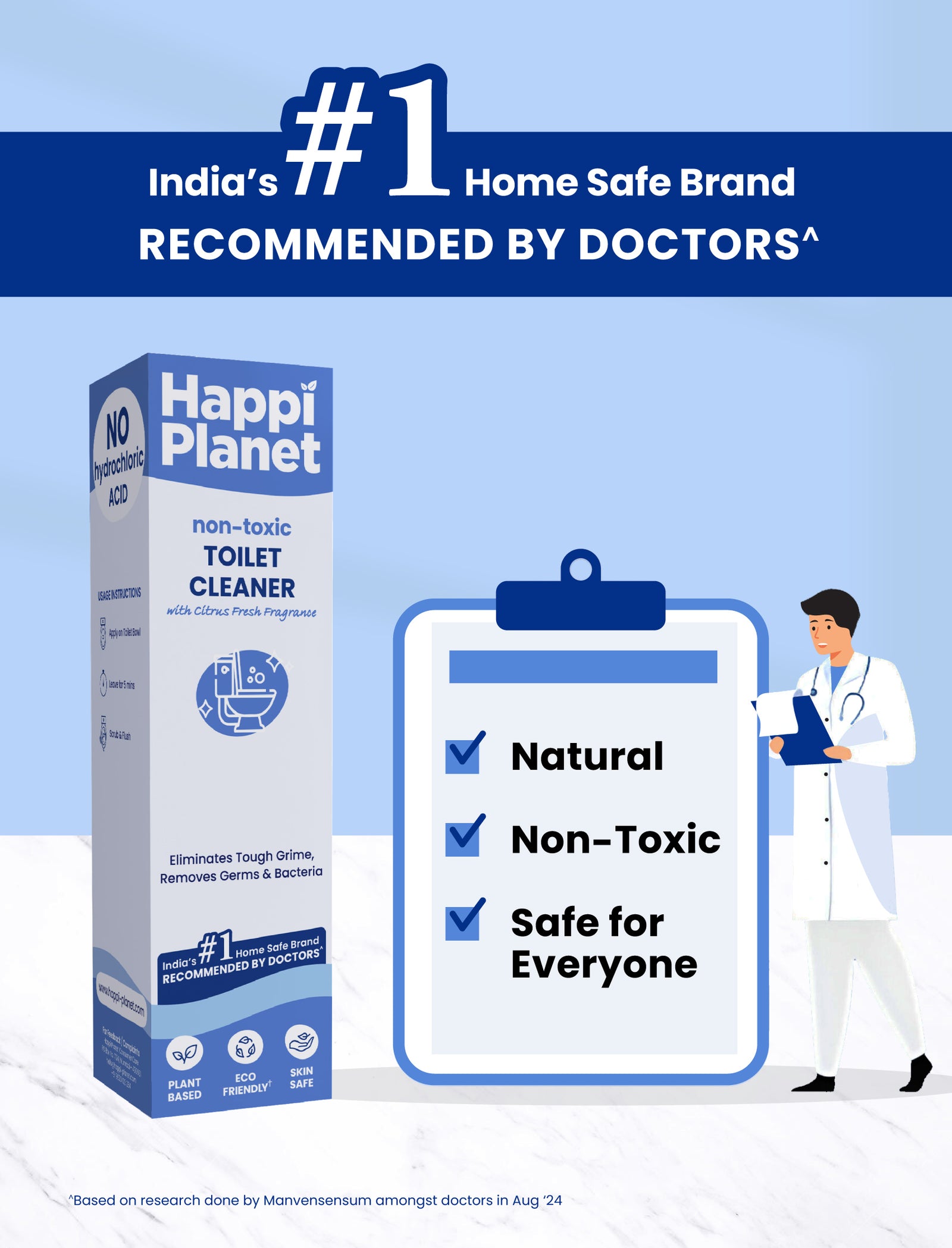 Non-Toxic Toilet Cleaner Liquid | 3L Pack