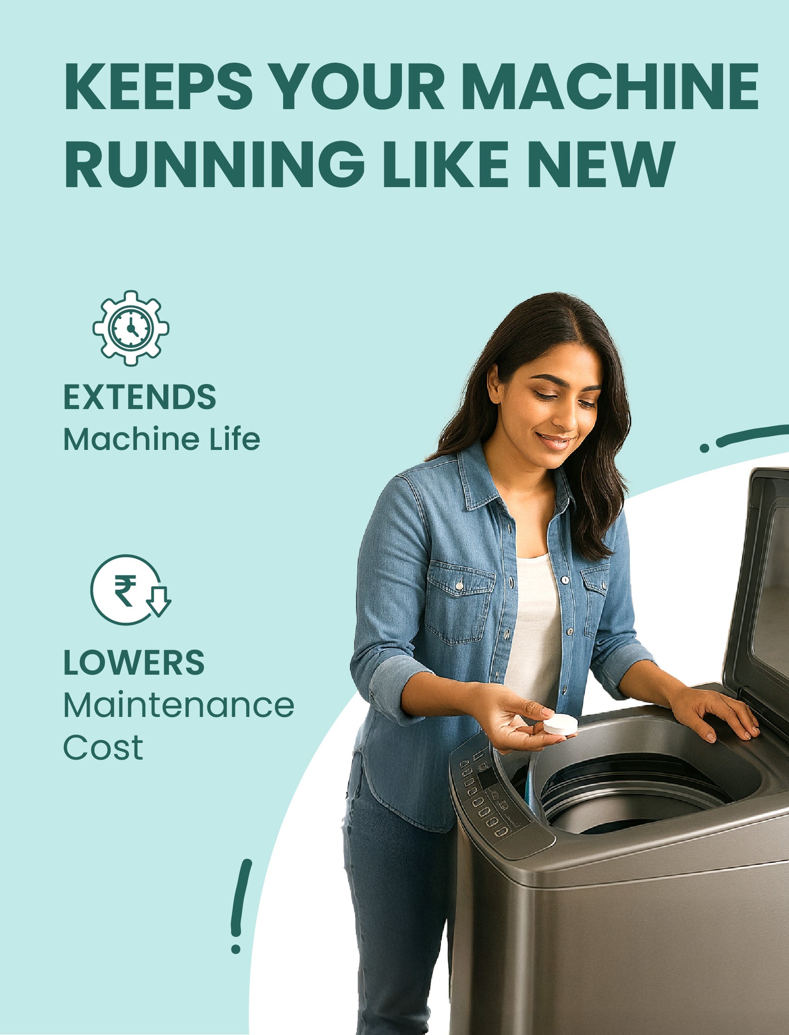 Washing Machine Cleaner & Descaler | 8 Tablets