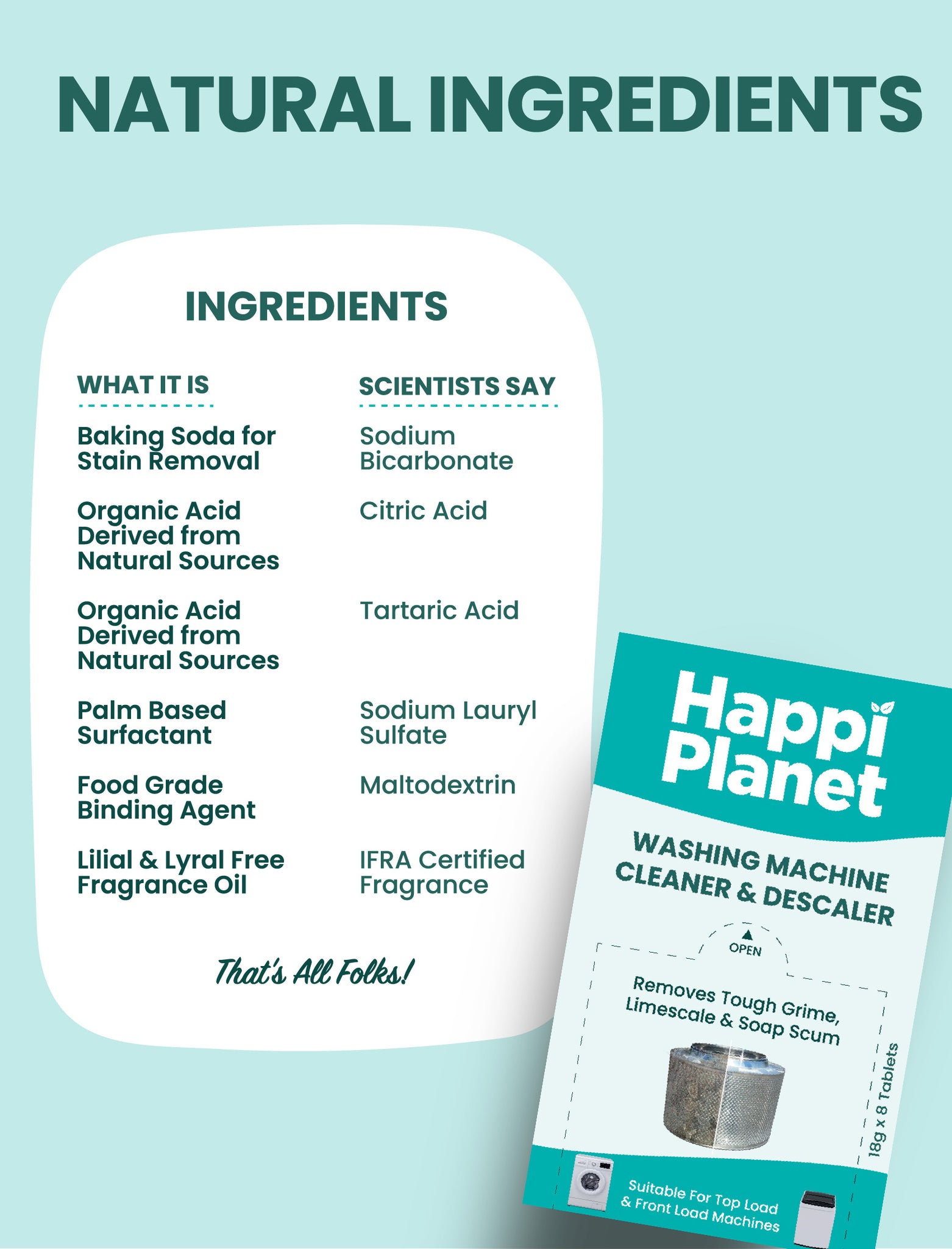 Washing Machine Cleaner & Descaler | 8 Tablets