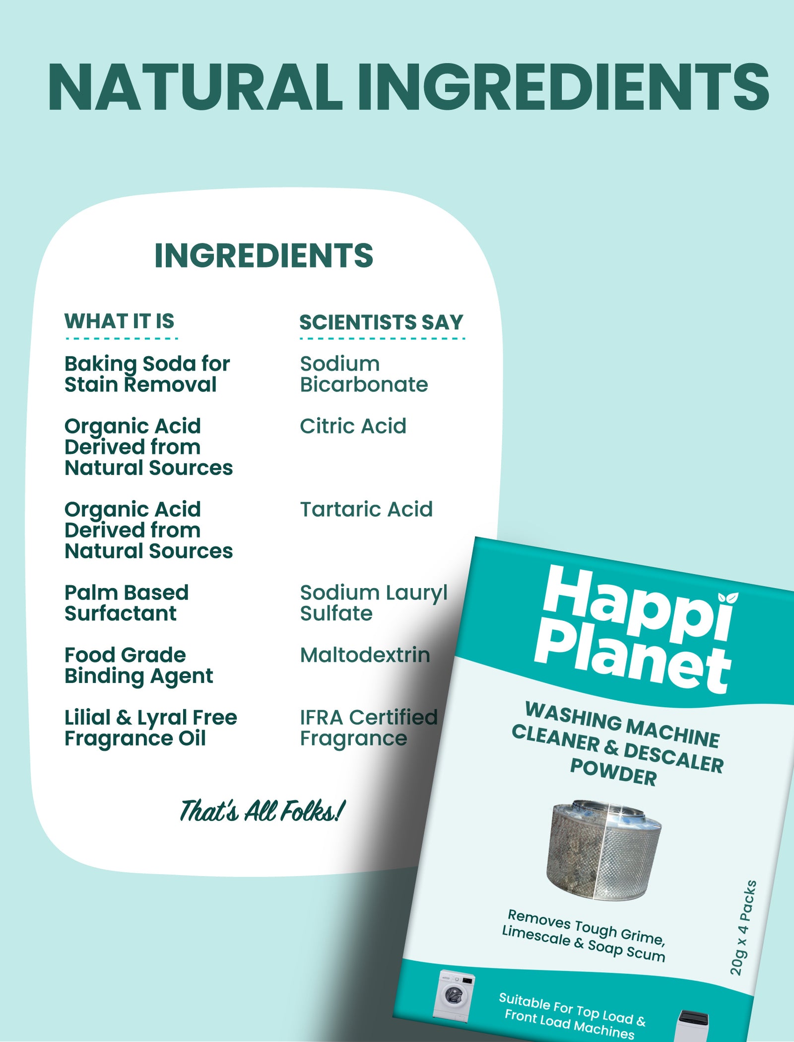 Washing Machine Cleaner & Descaler Powder